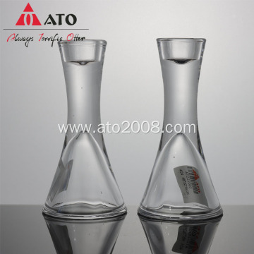 Glass Table Standing Crystal Pillar Stick Candle Holder